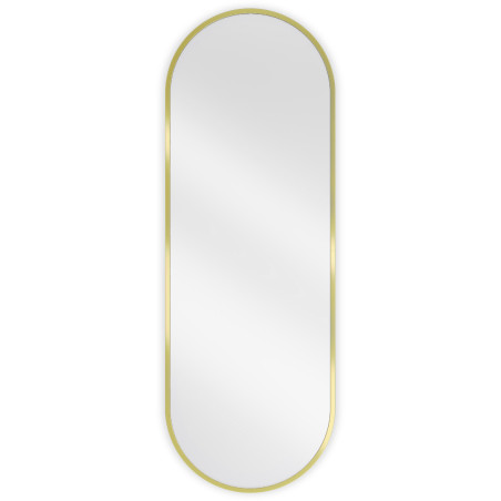 Mexen Loft ovaler Badspiegel 100 x 35 cm, goldener Rahmen - 9851-100-035-000-50
