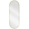 Mexen Loft Ovaler Badezimmerspiegel 100 x 35 cm, Rahmen in gebürstetem Gold - 9851-100-035-000-50