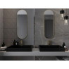 Mexen Loft ovaler Badspiegel 100 x 35 cm, goldener Rahmen - 9851-100-035-000-50