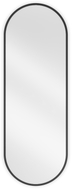 Mexen Loft ovaler Badezimmerspiegel 100 x 35 cm, schwarzer Rahmen - 9851-100-035-000-70