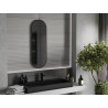 Mexen Loft ovaler Badezimmerspiegel 100 x 35 cm, schwarzer Rahmen - 9851-100-035-000-70