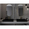 Mexen Loft Ovaler Badezimmer-Spiegel 100 x 50 cm, Goldrahmen - 9851-100-050-000-50