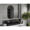 Mexen Loft ovaler Badezimmerspiegel 100 x 50 cm, schwarzer Rahmen - 9851-100-050-000-70