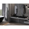 Mexen Loft ovaler Badezimmerspiegel 100 x 50 cm, schwarzer Rahmen - 9851-100-050-000-70