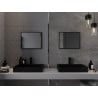Mexen Loft rechteckiger Badezimmer-Spiegel 50 x 40 cm, schwarzer Rahmen - 9852-050-040-000-70