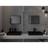 Mexen Loft Rechteckiger Badezimmerspiegel 50 x 40 cm, schwarzer Rahmen - 9852-050-040-000-70