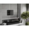 Mexen Loft rechteckiger Badezimmer-Spiegel 50 x 40 cm, schwarzer Rahmen - 9852-050-040-000-70