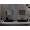 Mexen Loft Rechteckiger Badezimmerspiegel 60 x 40 cm, Rahmen in gebürstetem Gold - 9852-060-040-000-50