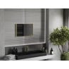 Mexen Loft rechteckiger Badezimmerspiegel 60 x 40 cm, goldener Rahmen - 9852-060-040-000-50