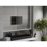 Mexen Loft Rechteckiger Badezimmerspiegel 60 x 40 cm, Rahmen in gebürstetem Gold - 9852-060-040-000-50