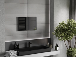 Mexen Loft rechteckiger Badezimmerspiegel 60 x 40 cm, schwarzer Rahmen - 9852-060-040-000-70