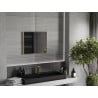 Mexen Loft rechteckiger Badezimmerspiegel 60 x 50 cm, goldener Rahmen - 9852-060-050-000-50
