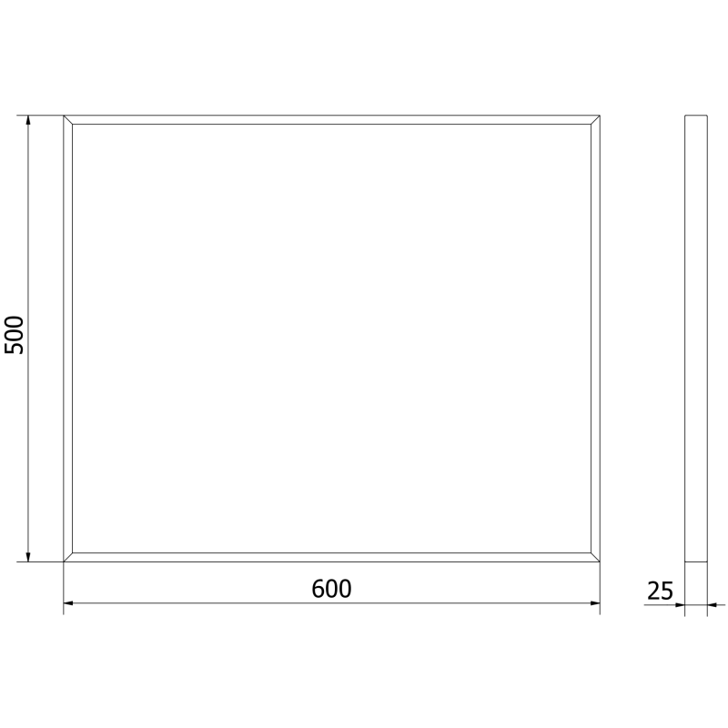 Mexen Loft rechteckiger Badezimmerspiegel 60 x 50 cm, goldener Rahmen - 9852-060-050-000-50
