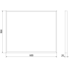 Mexen Loft Rechteckiger Badezimmerspiegel 60 x 50 cm, Rahmen gebürstetes Gold - 9852-060-050-000-50