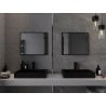 Mexen Loft rechteckiger Badezimmerspiegel 60 x 50 cm, schwarzer Rahmen - 9852-060-050-000-70