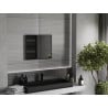 Mexen Loft rechteckiger Badezimmerspiegel 60 x 50 cm, schwarzer Rahmen - 9852-060-050-000-70