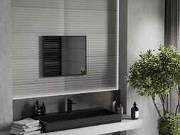 Mexen Loft rechteckiger Badezimmerspiegel 60 x 50 cm, schwarzer Rahmen - 9852-060-050-000-70