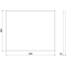 Mexen Loft rechteckiger Badezimmerspiegel 60 x 50 cm, schwarzer Rahmen - 9852-060-050-000-70