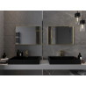 Mexen Loft Rechteckiger Badezimmerspiegel 70 x 50 cm, Rahmen gebürstet gold - 9852-070-050-000-50