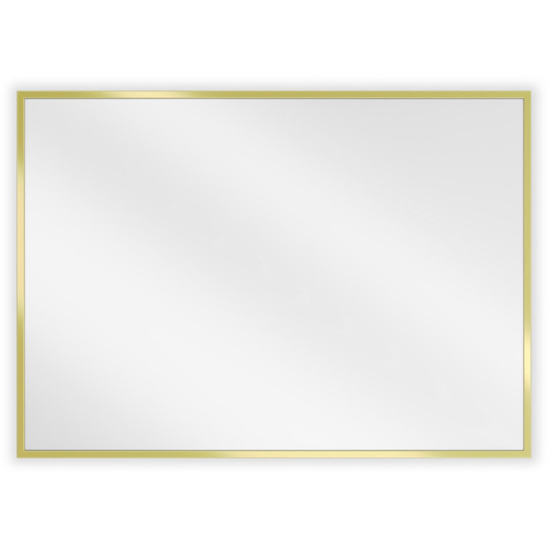 Mexen Loft Rechteckiger Badezimmerspiegel 70 x 50 cm, Rahmen gebürstet gold - 9852-070-050-000-50