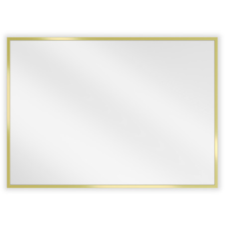 Mexen Loft Rechteckiger Badezimmerspiegel 70 x 50 cm, Rahmen gebürstet gold - 9852-070-050-000-50
