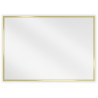 Mexen Loft Rechteckiger Badezimmerspiegel 70 x 50 cm, Rahmen gebürstet gold - 9852-070-050-000-50