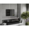 Mexen Loft rechteckiger Badezimmerspiegel 70 x 50 cm, schwarzer Rahmen - 9852-070-050-000-70