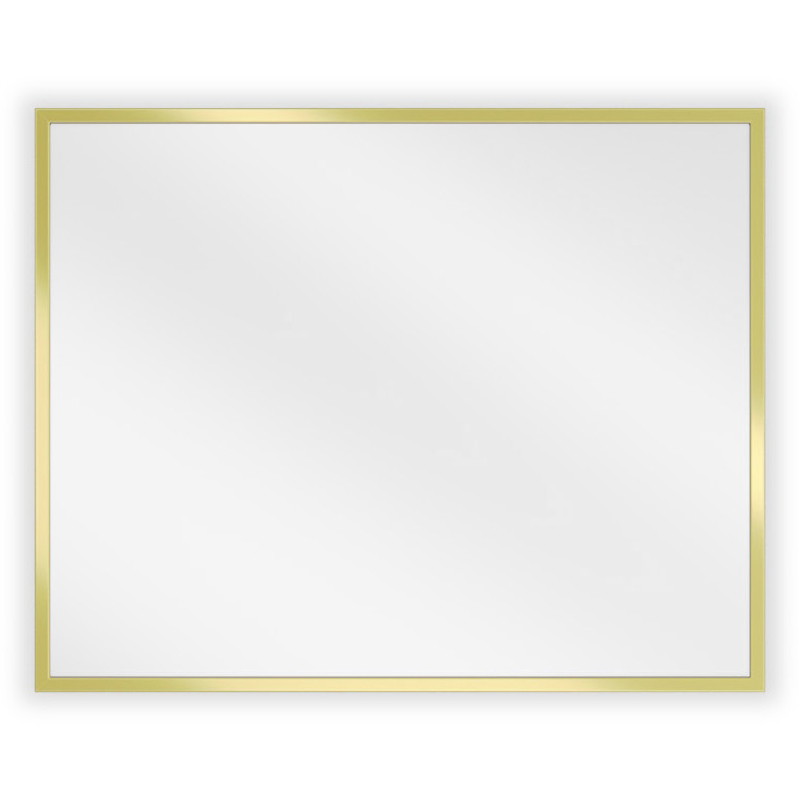 Mexen Loft Rechteckiger Badezimmerspiegel 50 x 40 cm, Rahmen in gebürstetem Gold - 9852-050-040-000-50