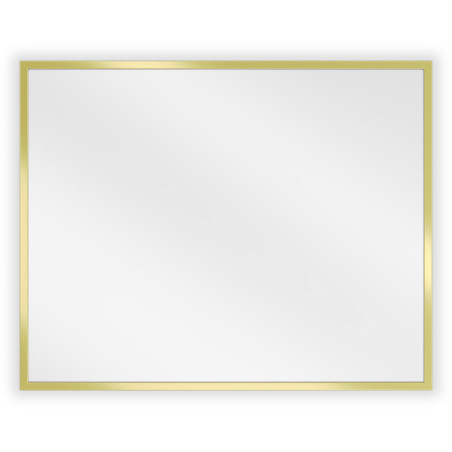 Mexen Loft Rechteckiger Badezimmerspiegel 50 x 40 cm, Rahmen in gebürstetem Gold - 9852-050-040-000-50