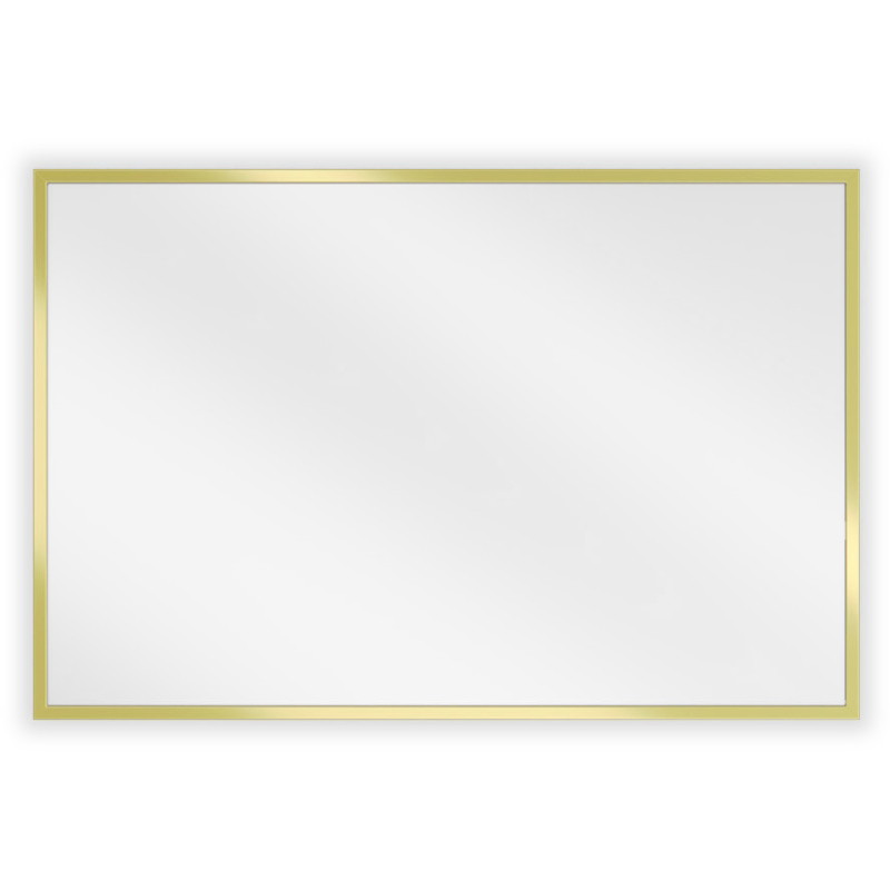 Mexen Loft Rechteckiger Badezimmerspiegel 60 x 40 cm, Rahmen in gebürstetem Gold - 9852-060-040-000-50