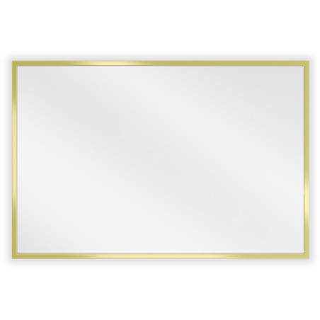 Mexen Loft Rechteckiger Badezimmerspiegel 60 x 40 cm, Rahmen in gebürstetem Gold - 9852-060-040-000-50