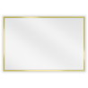 Mexen Loft Rechteckiger Badezimmerspiegel 60 x 40 cm, Rahmen in gebürstetem Gold - 9852-060-040-000-50