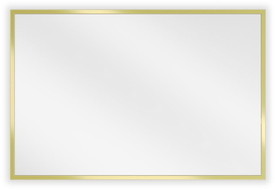 Mexen Loft rechteckiger Badezimmerspiegel 60 x 40 cm, goldener Rahmen - 9852-060-040-000-50