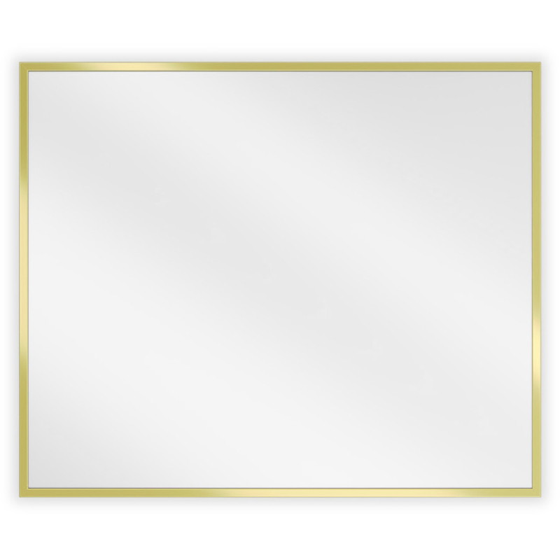 Mexen Loft Rechteckiger Badezimmerspiegel 60 x 50 cm, Rahmen gebürstetes Gold - 9852-060-050-000-50