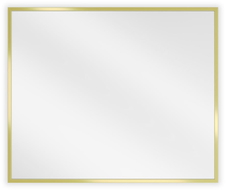 Mexen Loft rechteckiger Badezimmerspiegel 60 x 50 cm, goldener Rahmen - 9852-060-050-000-50