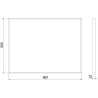 Mexen Loft rechteckiger Badezimmerspiegel 80 x 60 cm, goldener Rahmen - 9852-080-060-000-50