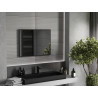 Mexen Loft rechteckiger Badezimmerspiegel 80 x 60 cm, schwarzer Rahmen - 9852-080-060-000-70
