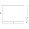 Mexen Loft rechteckiger Badezimmerspiegel 80 x 60 cm, schwarzer Rahmen - 9852-080-060-000-70