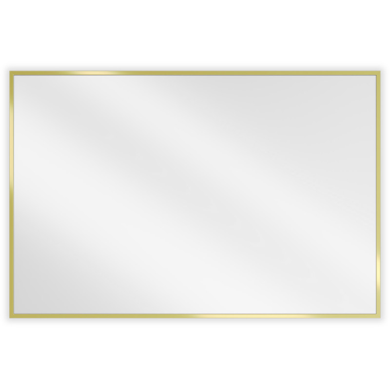 Mexen Loft Badezimmer Spiegel rechteckig 90 x 60 cm, goldener Rahmen - 9852-090-060-000-50