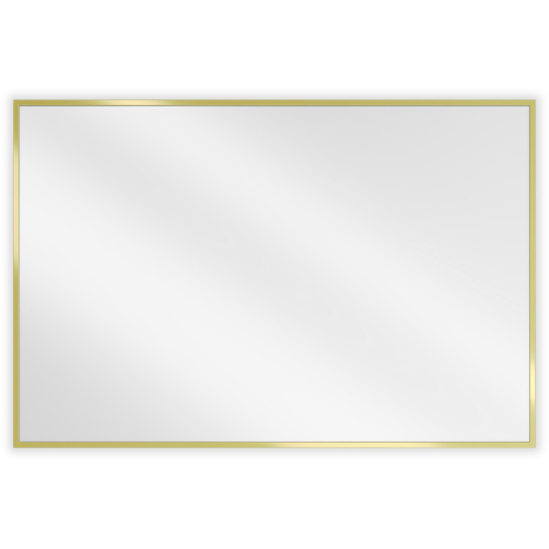 Mexen Loft Rechteckiger Badezimmerspiegel 90 x 60 cm, goldener Rahmen - 9852-090-060-000-50