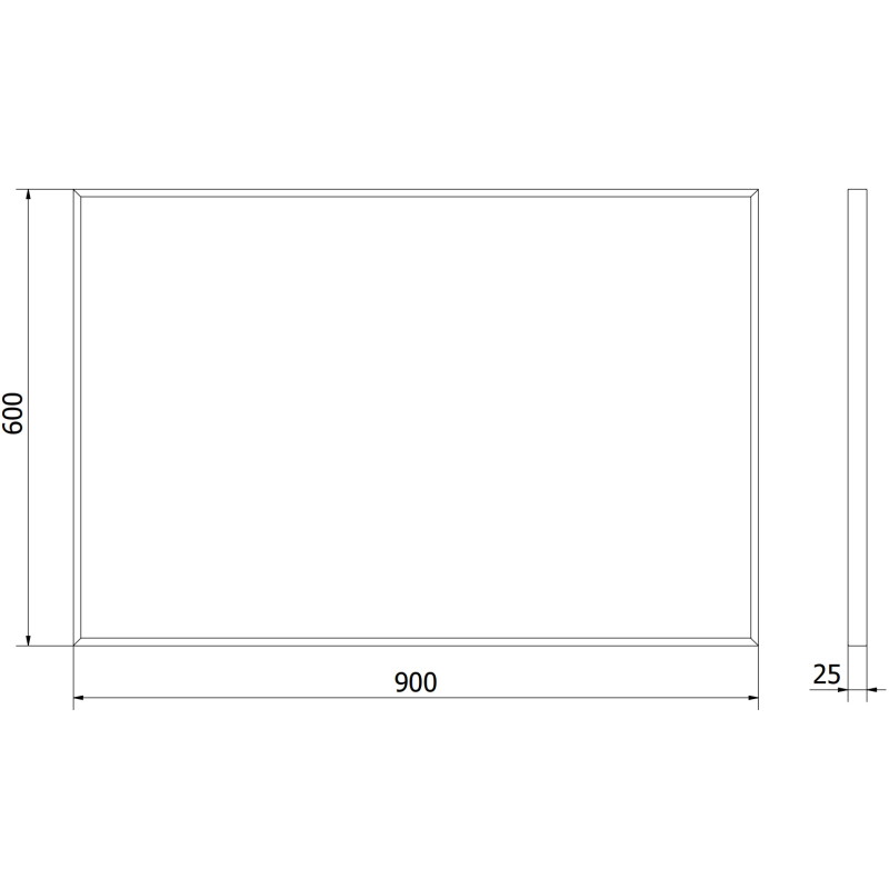 Mexen Loft Rechteckiger Badezimmerspiegel 90 x 60 cm, goldener Rahmen - 9852-090-060-000-50