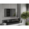 Mexen Loft rechteckiger Badezimmerspiegel 90 x 60 cm, schwarzer Rahmen - 9852-090-060-000-70