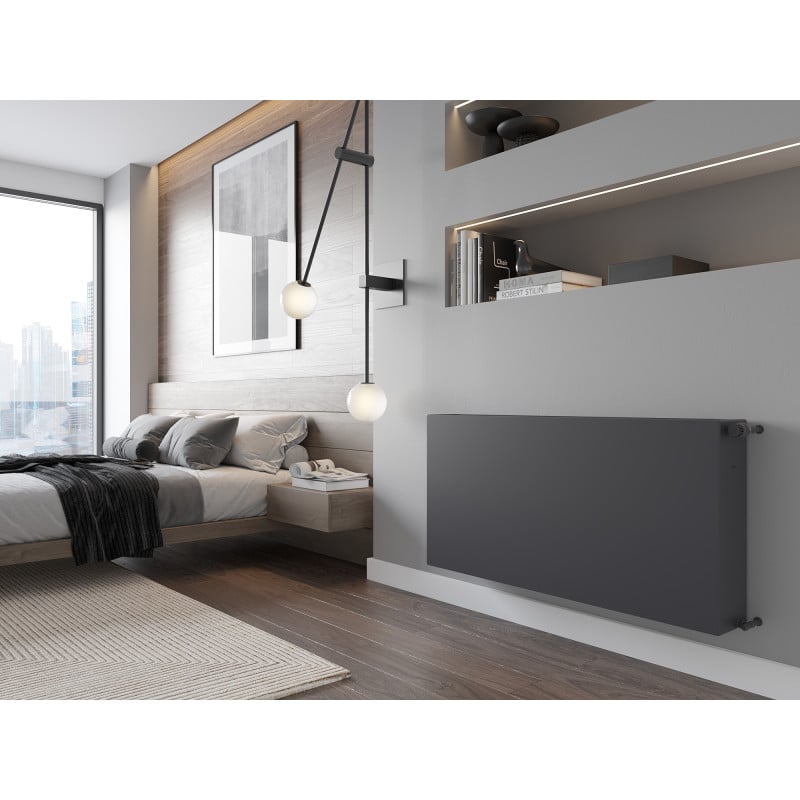 Mexen Flat CF33 Plattenheizkörper 600 x 1200 mm, seitlicher Anschluss, 2641 W, Anthrazit - W433F-060-120-66