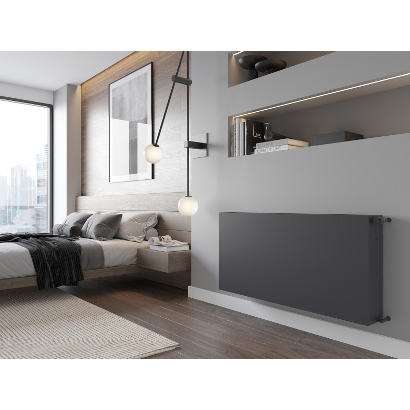 Mexen Flat CF33 Plattenheizkörper 900 x 600 mm, seitlicher Anschluss, 1800 W, Anthrazit - W433F-090-060-66