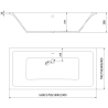 Mexen Cube rechteckige Badewanne 180 x 90 cm, weiß - 55051809000