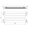 Mexen Line CL21 Plattenheizkörper 500 x 1100 mm, seitlicher Anschluss, 1109 W, Anthrazit - W421L-050-110-66