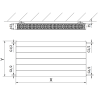Mexen Line CL22 Plattenheizkörper 400 x 1400 mm, seitlicher Anschluss, 1593 W, Anthrazit - W422L-040-140-66