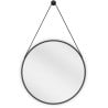Mexen String rundes Badezimmerspiegel 50 cm, schwarzer Rahmen - 9854-050-050-000-70