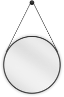 Mexen String rundes Badezimmerspiegel 50 cm, schwarzer Rahmen - 9854-050-050-000-70