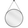 Mexen String runder Badezimmerspiegel 60 cm, schwarzer Rahmen - 9854-060-060-000-70